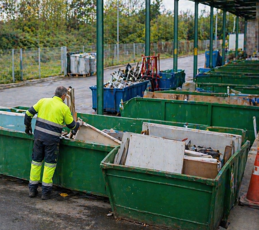 Lavado y desinfección de contenedores de reciclaje en Zaragoza